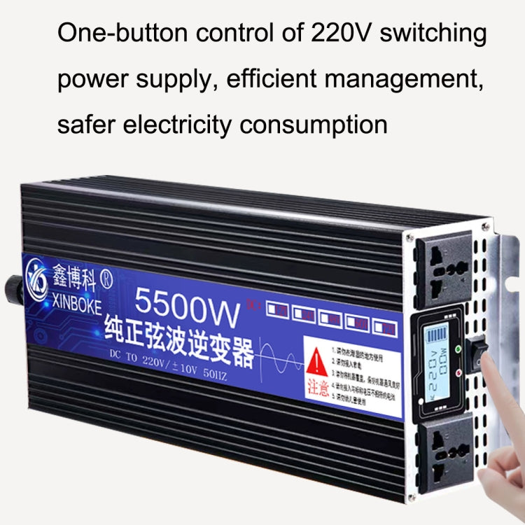 XINBOKE High Power Household Car Sine Wave Inverter 24V 5500W To 220V 2500W(LCD Display) - In Car by XINBOKE | Online Shopping UK | buy2fix