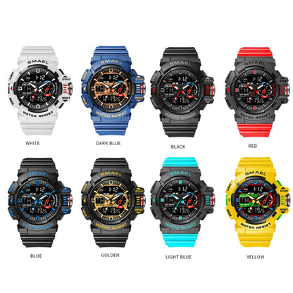SMAEL 8043 Multifunctional Dual Display Shockproof Outdoor Waterproof Sports Quartz Watch(Lake Blue) - LED Digital Watches by SMAEL | Online Shopping UK | buy2fix
