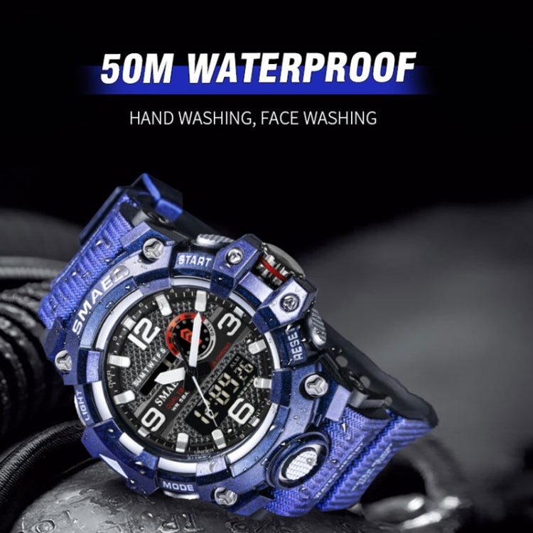 SMAEL 8035 Outdoor Sports Waterproof Dual Display Men Watch(Khaki) - Sport Watches by SMAEL | Online Shopping UK | buy2fix