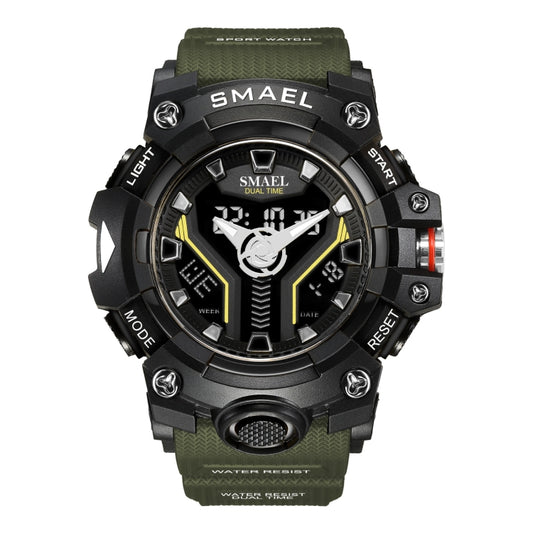 SMAEL 8075 Multi-function Waterproof Night Light Outdoor Watch(Army Green) - Sport Watches by SMAEL | Online Shopping UK | buy2fix