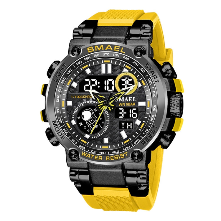 SMAEL 1803B Outdoor Waterproof Multifunctional Alloy Sports Watch(Yellow) - Sport Watches by SMAEL | Online Shopping UK | buy2fix