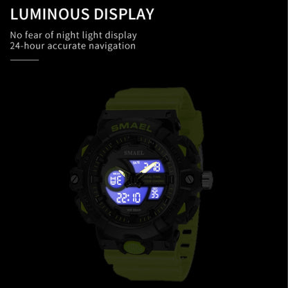 SMAEL 8081 Multifunctional Waterproof Luminous Numeric Digital Dual Display Outdoor Sports Watch(Red) - LED Digital Watches by SMAEL | Online Shopping UK | buy2fix