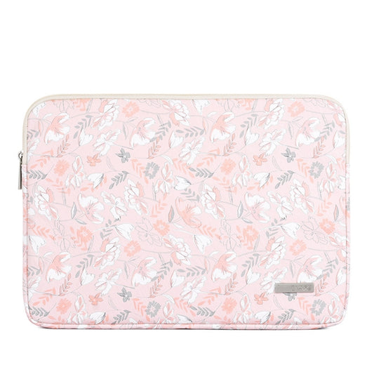 G4-01  11 Inch Laptop Liner Bag PU Leather Printing Waterproof Protective Cover(Light Pink) - 10 - 11 inch by buy2fix | Online Shopping UK | buy2fix