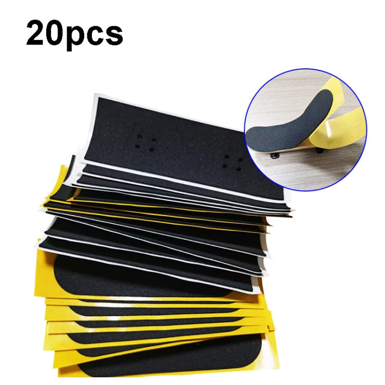 20pcs Finger Skateboard Anti-slip Sticker Sponge Pad, Size: 35x98mm(Black) - Others by buy2fix | Online Shopping UK | buy2fix