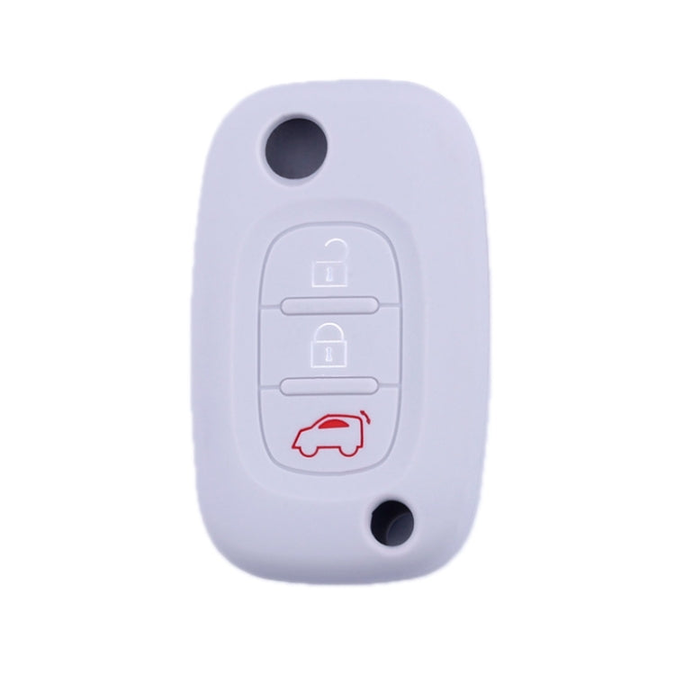 For Mercedes-Benz Smart Folding 2pcs 3 Button Silicone Key Case(White Gray) - In Car by buy2fix | Online Shopping UK | buy2fix