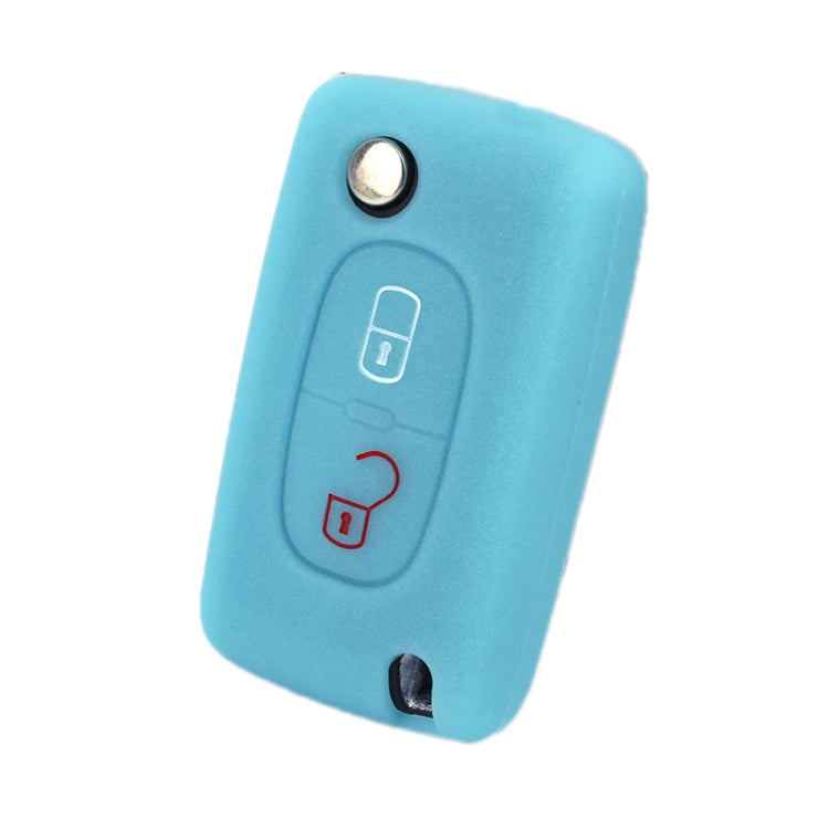 2pcs Car Key Cover for Peugeot 206/207/4008/3008 Citroen Sega/Triumph/C5(Luminous Blue) - In Car by buy2fix | Online Shopping UK | buy2fix