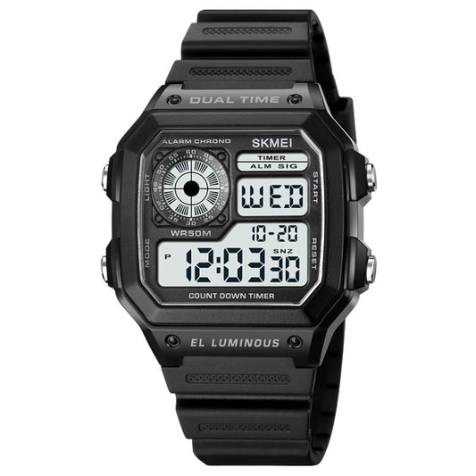 SKMEI 1998 Transparent Shell Ice Sensor Outdoor Sports Waterproof Multi-function Watch(Black) - Sport Watches by SKMEI | Online Shopping UK | buy2fix