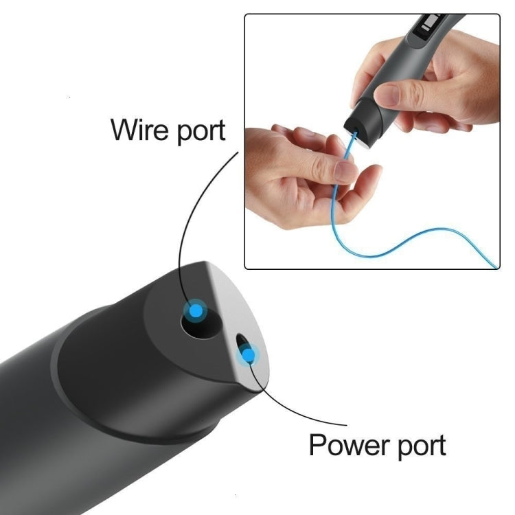 SL-300  3D Printing Pen 8 Speed Control High Temperature Version Support PLA/ABS Filament With US Plug(Dark Grey) - Consumer Electronics by buy2fix | Online Shopping UK | buy2fix