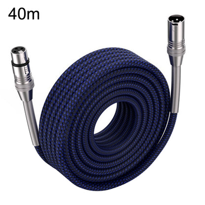 LHD010 Caron Male To Female XLR Dual Card Microphone Cable Audio Cable 40m(Blue) - Consumer Electronics by buy2fix | Online Shopping UK | buy2fix