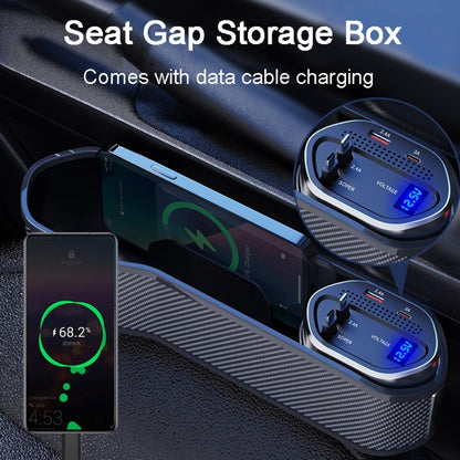 Vehicle Seat Gap Storage Box Organizer Front Seat Console Side Pocket ,Spec: Wireless Charging Upgrade Wire -  by buy2fix | Online Shopping UK | buy2fix