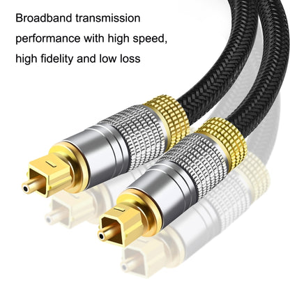 CO-TOS101 30m Optical Fiber Audio Cable Speaker Power Amplifier Digital Audiophile Square To Square Signal Cable(Bright Gold Plated) -  by buy2fix | Online Shopping UK | buy2fix