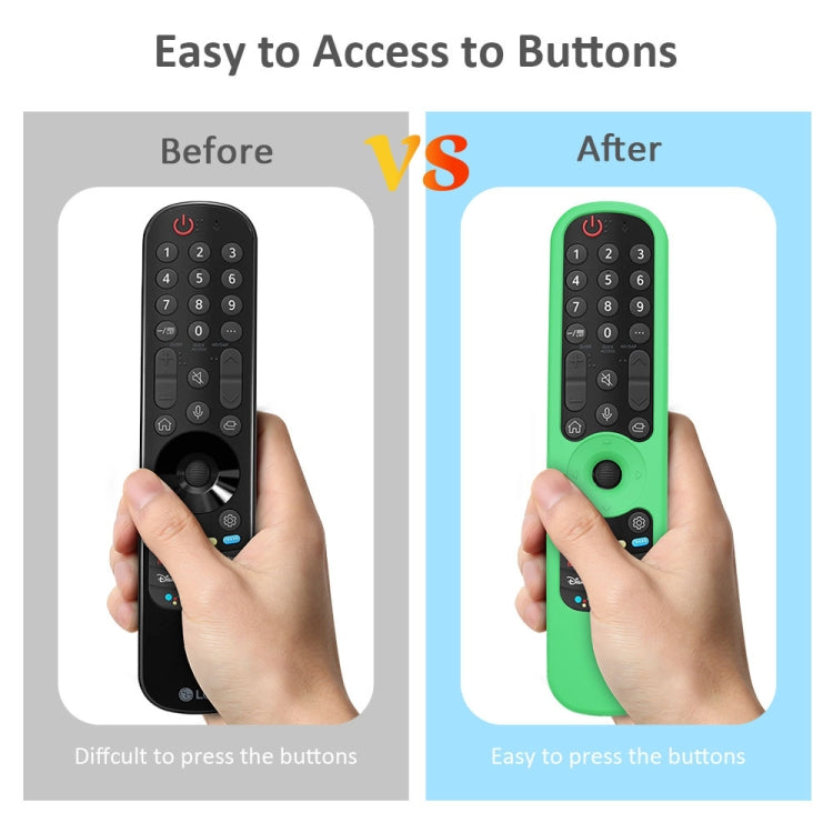 For LG AN-MR21GC / AN-MR21N / AN-MR21GA TV Remote Control Silicone Case(Black) - Remote Control Covers by buy2fix | Online Shopping UK | buy2fix