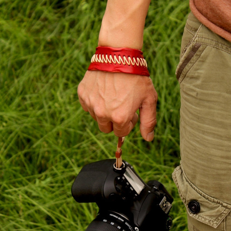 Zeku Retro Leather SLR Wristband Anti-drop Camera Wrist Strap without Camera(Green) - Camera Strap by buy2fix | Online Shopping UK | buy2fix
