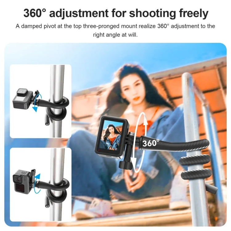 TELESIN Flexible Mount Bracket Octopus Tripod For Mini Action Camera and Mobile Phone,Spec: With Phone Clip Kit - Holder by TELESIN | Online Shopping UK | buy2fix