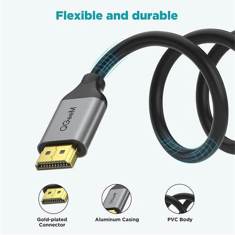 QGeeM QG-AV17 HDMI To HDMI Connection Cable Support 8K&60Hz 1m Length - Cable by QGeeM | Online Shopping UK | buy2fix