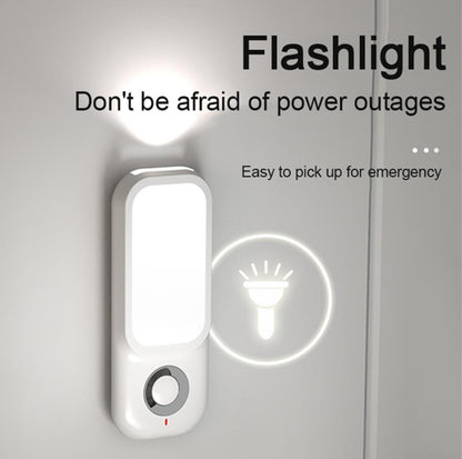 LED Induction Night Light Intelligent Wireless Aisle Corridor Night  With Flashlight,Spec: Dual-use EU Plug - Sensor LED Lights by buy2fix | Online Shopping UK | buy2fix