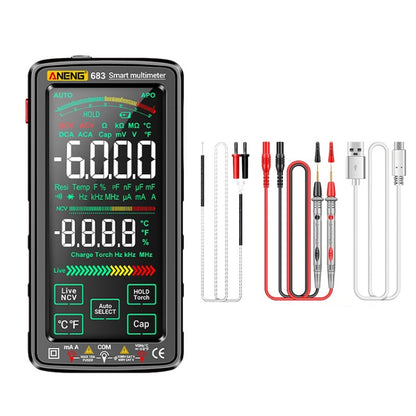 ANENG 683 Smart Touch Screen Automatic Range Rechargeable Multimeter(Black) - Digital Multimeter by ANENG | Online Shopping UK | buy2fix