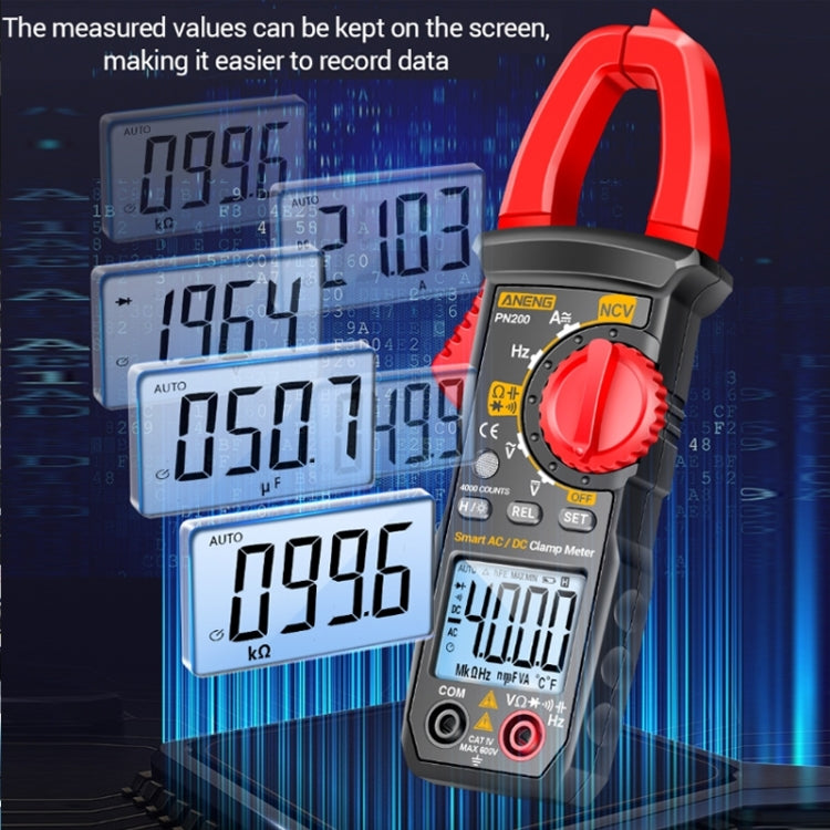 ANENG PN200 AC/DC Measurement High Precision Multifunctional Clamp Meter(Red) - Current & Voltage Tester by ANENG | Online Shopping UK | buy2fix