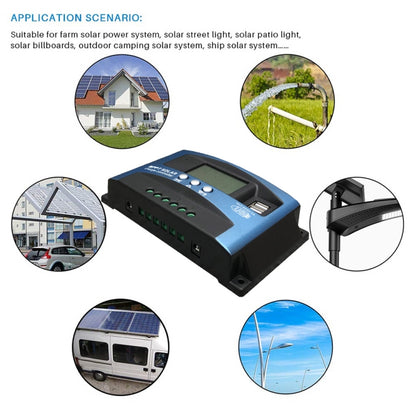 YCX-003 30-100A Solar Charging Controller with LED Screen & Dual USB Port Smart MPPT Charger, Model: 12/24V 50A - Others by buy2fix | Online Shopping UK | buy2fix