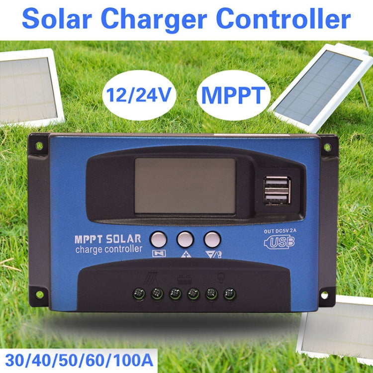 YCX-003 30-100A Solar Charging Controller with LED Screen & Dual USB Port Smart MPPT Charger, Model: 12/24V 100A - Others by buy2fix | Online Shopping UK | buy2fix