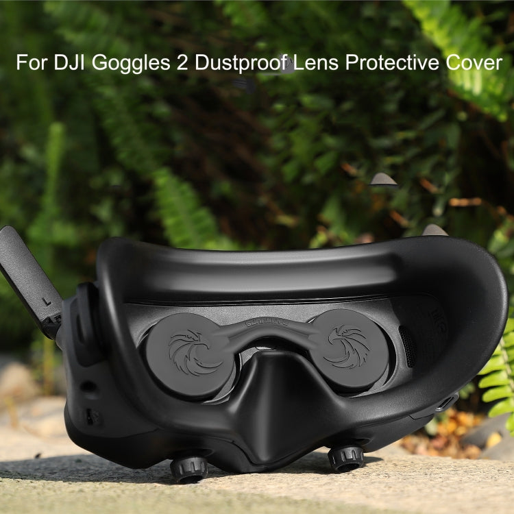 For DJI Goggles 2 Sunnylife AT-BHT565 Dustproof Lens Protective Cover VR Glasses Silicon Cover(Black) - VR Accessories by Sunnylife | Online Shopping UK | buy2fix