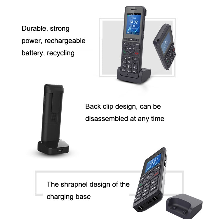 S07 Mobile Handheld WIFI Wireless Phone IP VOIP SIP Phone Support 4G Charging Base Network Phone - Smart Rings / Smart Telephones by buy2fix | Online Shopping UK | buy2fix