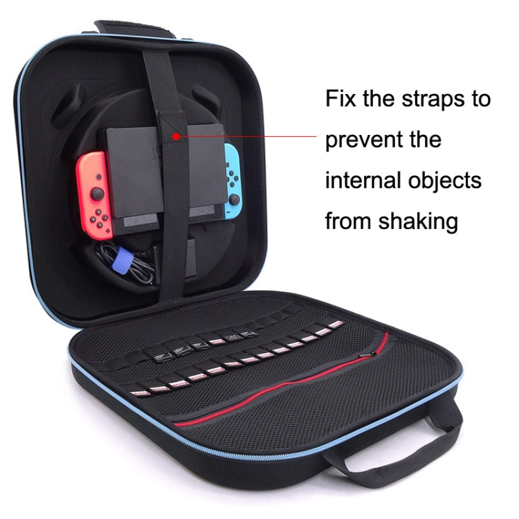 For Nintendo Switch Double Fitness Ring Storage Bag EVA Portable Hard Shell Host Package Accessories(Black) - Bags by buy2fix | Online Shopping UK | buy2fix