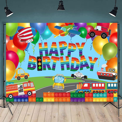 180x180cm Train Fire Truck Party Background Cloth -  by buy2fix | Online Shopping UK | buy2fix