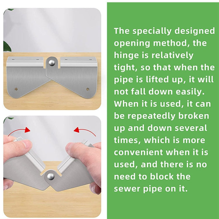 2pcs Gutter Extension Hinge Downspout Extension Flip-Up Hinge For Rectangle Or Square Downspout - Pipes & Fittings by buy2fix | Online Shopping UK | buy2fix