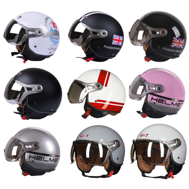 GXT Electric Vehicle Half Cover Helmet Four Seasons Retro Helmet, Size: M(Cement Gray) - Helmets by GXT | Online Shopping UK | buy2fix