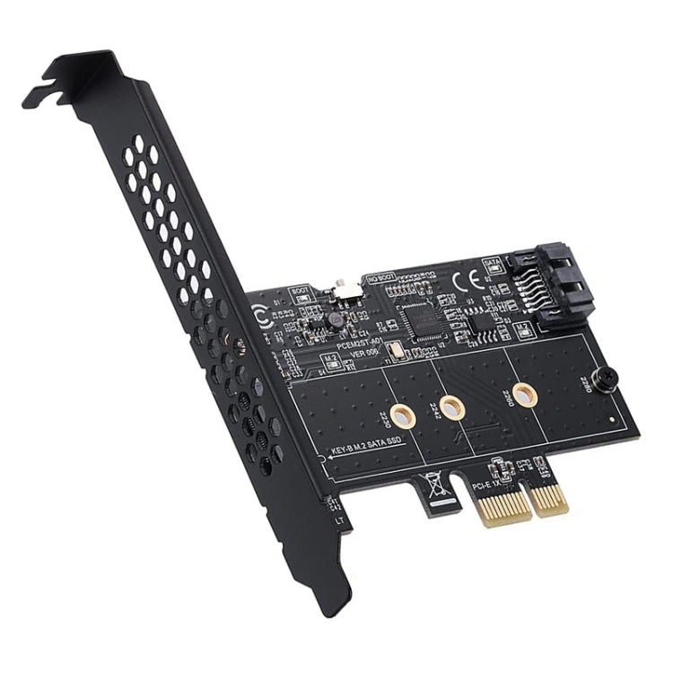 PCI-E to SATA3.0+M2 NGFF Expansion Card 6G Hard Disk Transfer Card(Black) - Add-on Cards by buy2fix | Online Shopping UK | buy2fix