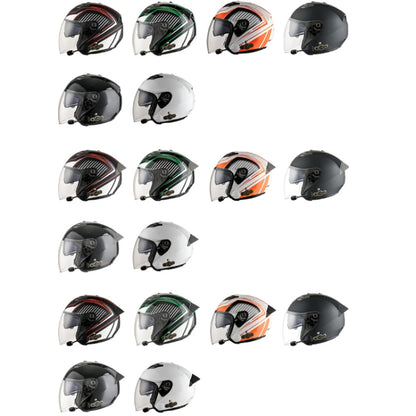 KUQIBAO Motorcycle Smart Bluetooth Sun Protection Double Lens Safety Helmet, Size: L(Bright Black) - Helmets by KUQIBAO | Online Shopping UK | buy2fix