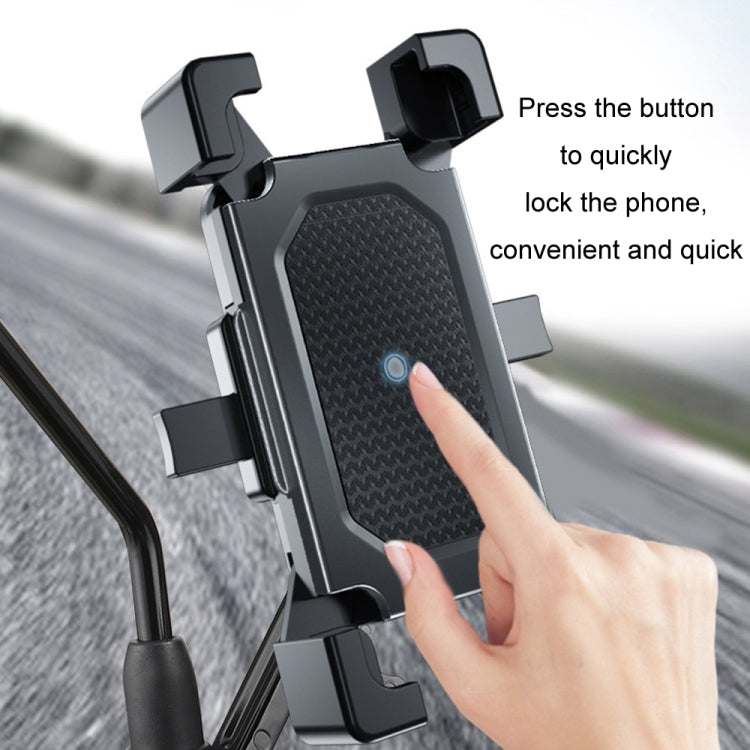 Shockproof Motorcycle Mobile Phone Holder Outdoor Bike Navigation Holder, Model: Rearview Mirror - Holder by buy2fix | Online Shopping UK | buy2fix