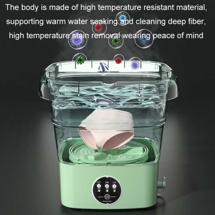 4.5L Mini Portable Folding Household Washing Machine Underwear Washer, Color: Fruit Green + Blue Light Antibacterial(US Plug) - Washing Machines & Accessories by buy2fix | Online Shopping UK | buy2fix