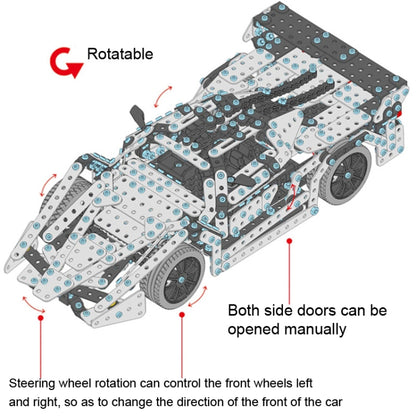 Assembly Metal Car Model Intelligence Handmade Assembly Toy Building Block - Building Blocks by buy2fix | Online Shopping UK | buy2fix