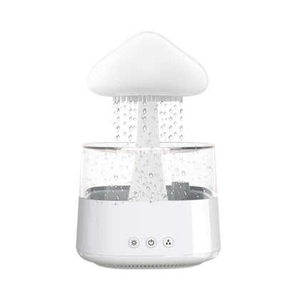 CH08 450ml Rain Humidifier Mushroom Cloud Colorful Night Lamp Aromatherapy Machine, Style: Without Remote Controller(White) - Air Purifiers & Accessories by buy2fix | Online Shopping UK | buy2fix