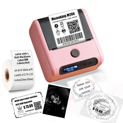 Phomemo M200 QR Code Tag Handheld Portable Bluetooth Thermal Label Printer(Pink) - Printer by Phomemo | Online Shopping UK | buy2fix