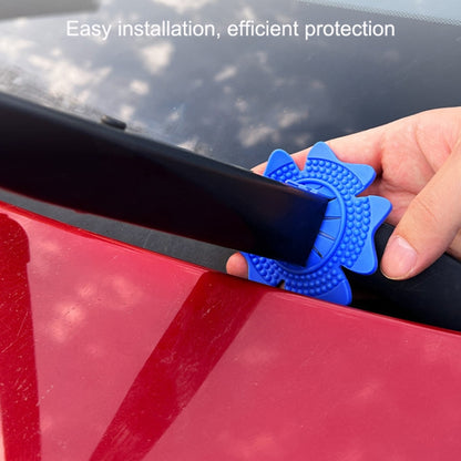 4sets Car Universal Wiper Hole Protective Cover PVC Dustproof Snowproof Wiper Pad(Blue Big Hole) - Others by buy2fix | Online Shopping UK | buy2fix