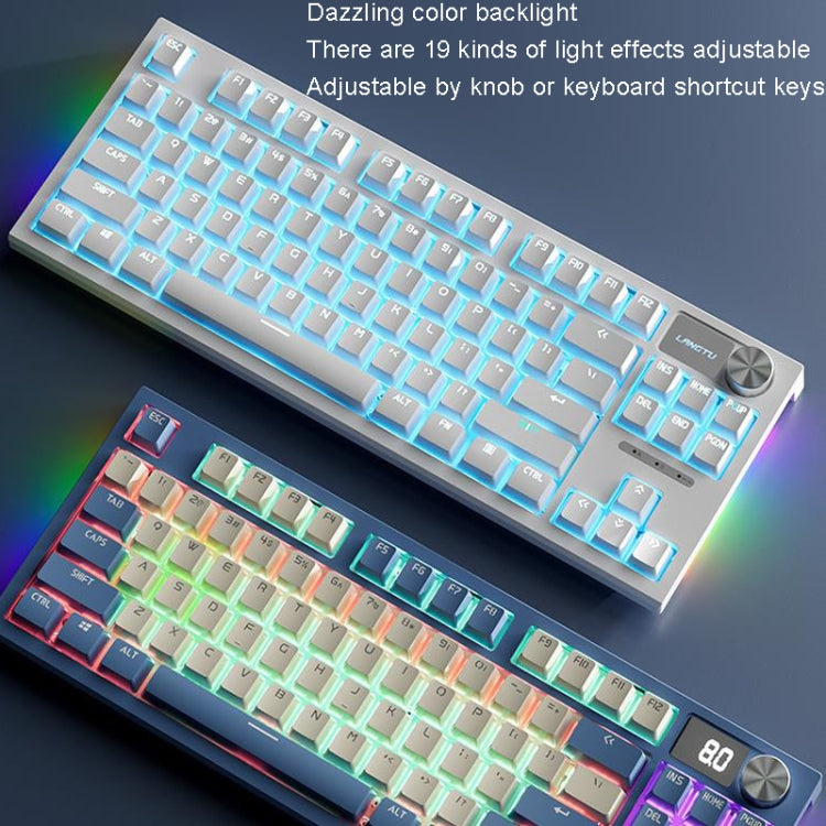 LANGTU LT84 Mechanical Luminous Keyboard, Style: Wireless Tri-Mode RGB Sea-Air Axis Pro ( Whiteout ) - Wireless Keyboard by LANGTU | Online Shopping UK | buy2fix