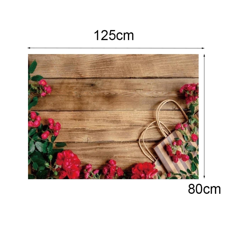 1.25x0.8m Wood Grain Flower Branch Props 3D Simulation Photography Background Cloth, Style: C-4034 - Wood Floor by buy2fix | Online Shopping UK | buy2fix