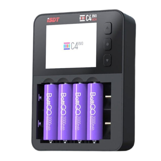 ISDT C4 EVO NiMH/NiCd Cylindrical Lithium Battery Smart Charger(Black) - Charger by ISDT | Online Shopping UK | buy2fix