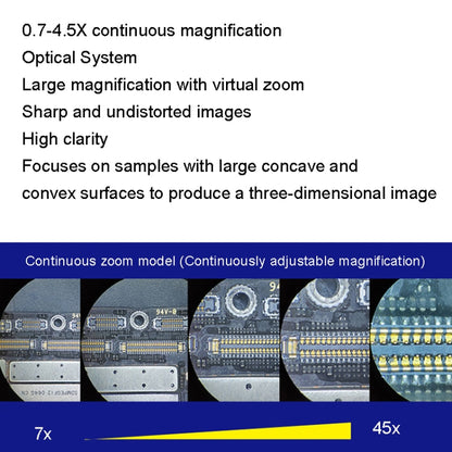 MECHANIC MC-75TimatX Trinocular Stereo Microscope Industrial Grade Can Connect To HD Display - Digital Microscope by MECHANIC | Online Shopping UK | buy2fix