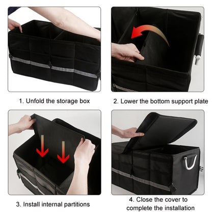 Car Trunk Storage Box Oxford Cloth Folding Organizer With Reflective Strips, Color: Small Gray - Stowing Tidying by buy2fix | Online Shopping UK | buy2fix