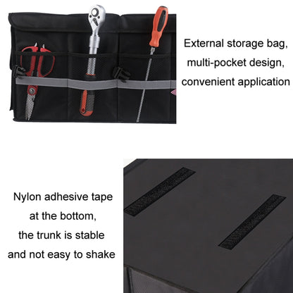 Car Trunk Storage Box Oxford Cloth Folding Organizer With Reflective Strips, Color: Small Gray - Stowing Tidying by buy2fix | Online Shopping UK | buy2fix