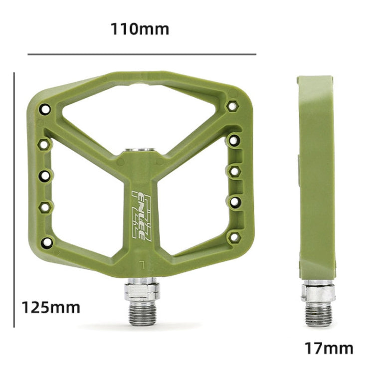 ENLEE F228 1pair Bicycle Nylon Pedals Mountain Bike Widened Riding Footrests(Orange) - Pedals by ENLEE | Online Shopping UK | buy2fix