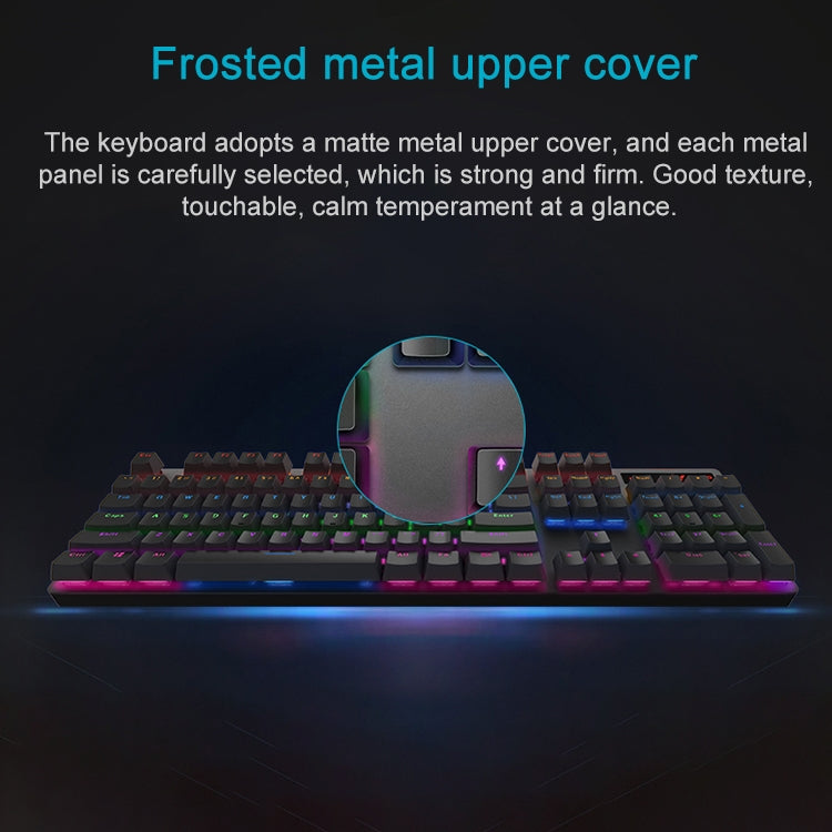 Rapoo V500 PRO Mixed Light 104 Keys Desktop Laptop Computer Game Esports Office Home Typing Wired Mechanical Keyboard(Red Shaft) - Wired Keyboard by Rapoo | Online Shopping UK | buy2fix