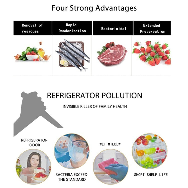 ZC-168 Refrigerator Car Active Oxygen  Ozone Disinfection Sterilization Deodorization Purification Mini Air Purifier - Air Purifiers & Parts by buy2fix | Online Shopping UK | buy2fix