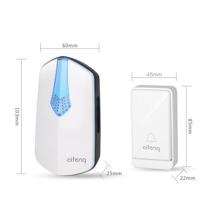 AITENG V026J Wireless Batteryless WIFI Doorbell, UK Plug - Security by AITENG | Online Shopping UK | buy2fix