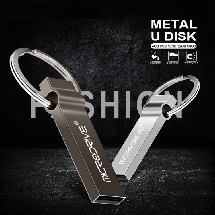 MicroDrive 32GB USB 2.0 Metal Keychain U Disk (Black) - Computer & Networking by MicroDrive | Online Shopping UK | buy2fix
