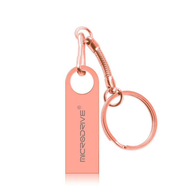 MicroDrive 64GB USB 2.0 Metal Waterproof High Speed U Disk(Pink) - USB Flash Drives by MicroDrive | Online Shopping UK | buy2fix